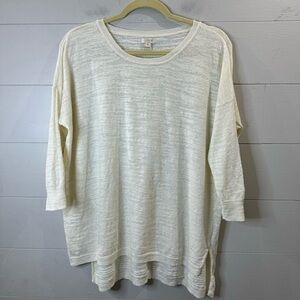 J. Crew | Linen Breathable Women's Cream Top Size XS
